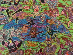 Le héros de la guerre contre les démons – Mohammad Ariyaei – Peinture d'art contemporain en couleur