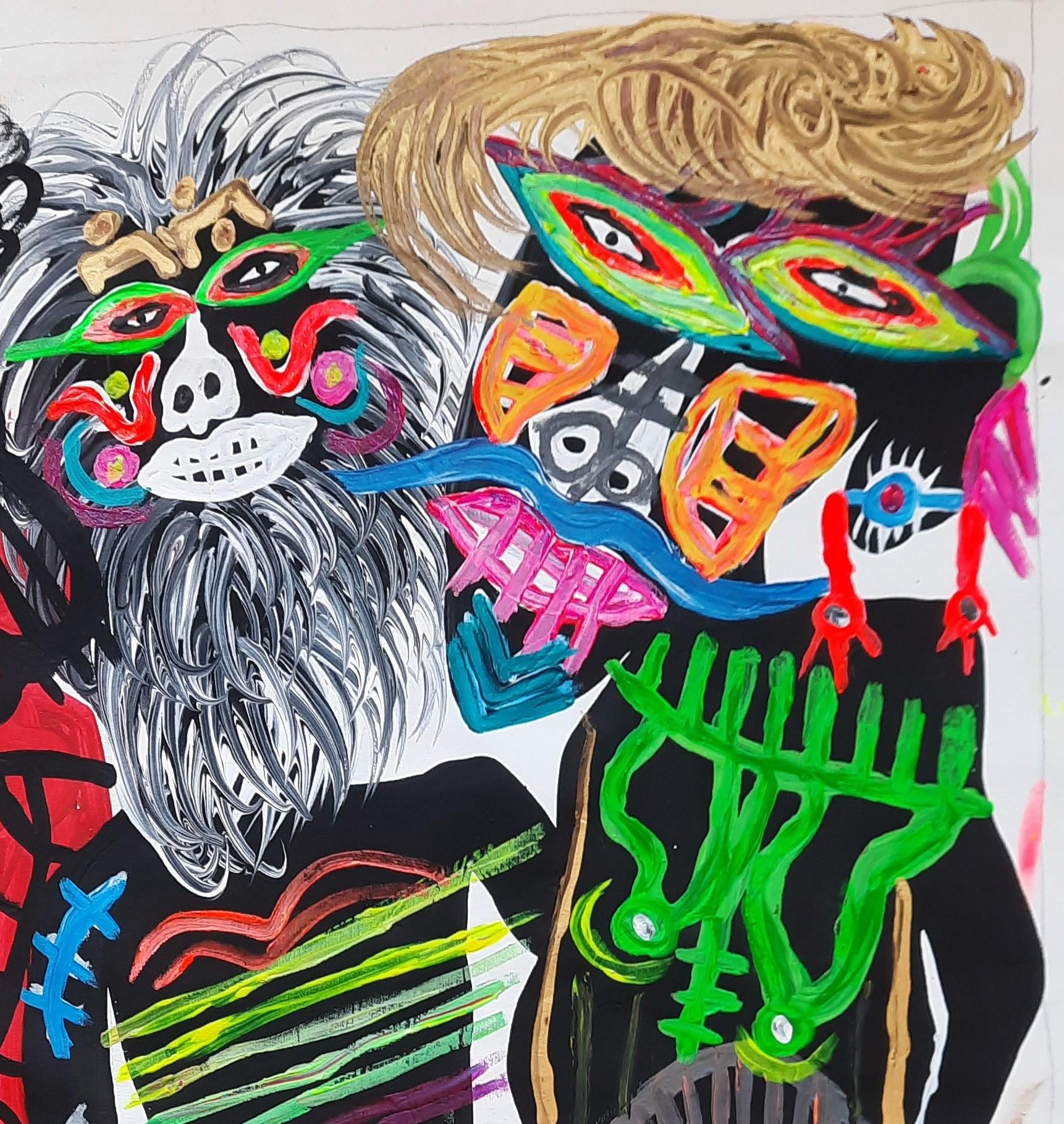 Sin título Mohammad Ariyaei Siglo XXI Arte iraní Arte outsider Pintura en venta 1