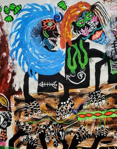 Untitled Mohammad Ariyaei 21st Century Iranian art outsider art painting