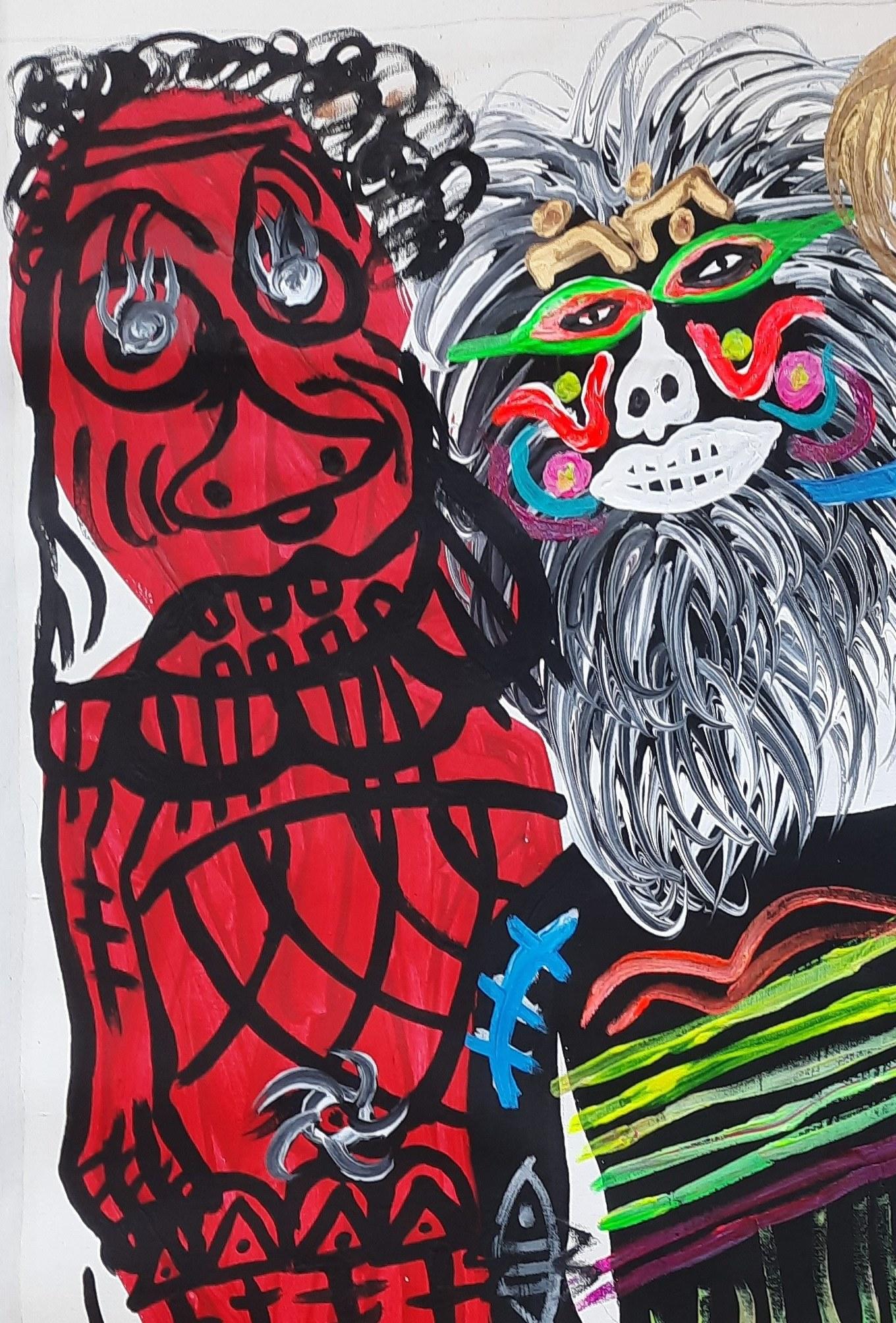 Sin título Mohammad Ariyaei Siglo XXI Arte iraní Arte outsider Pintura en venta 3