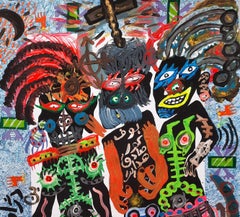 The world of Jins Mohammad Ariyaei 21st Century Iranian outsider art painting