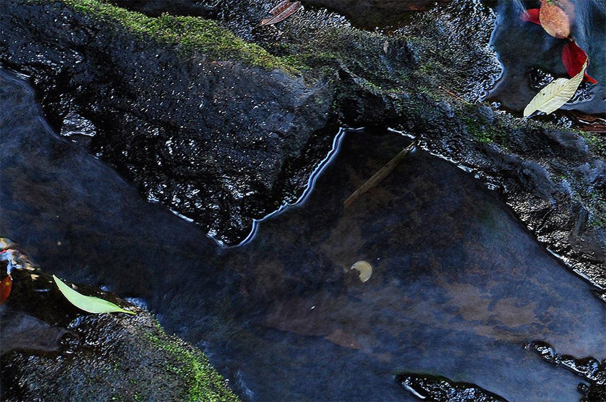 Waterfalls, Color Photography, Blue, Red, Green by Indian Artist 