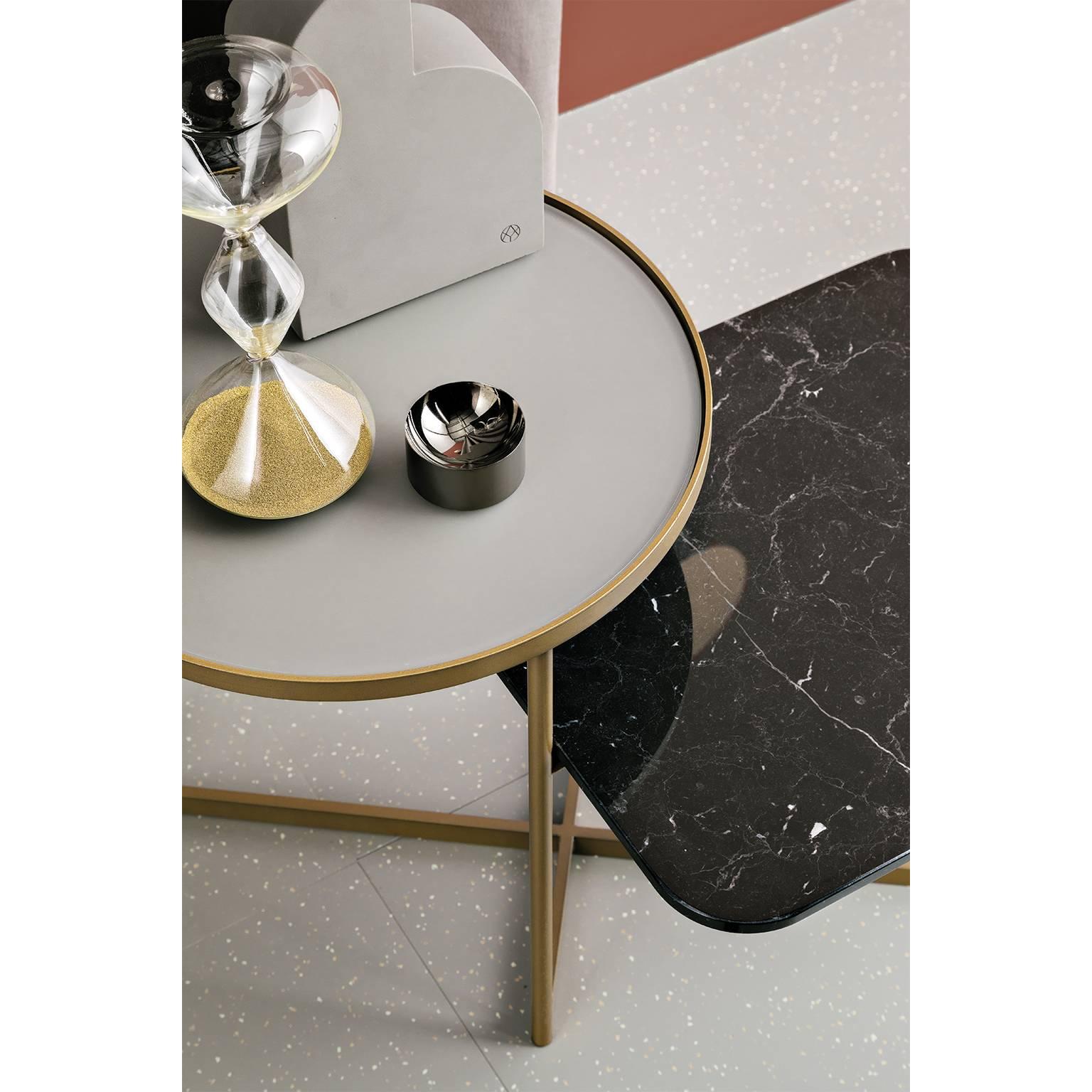 SP01 Mohana Medium Side Table in Black Marquina Marble, Made in Italy In New Condition For Sale In Sydney, NSW