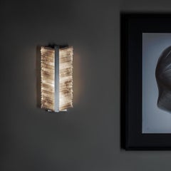 Mohawk Lighting Selenite Crystal Wall Sconce with Metal Base