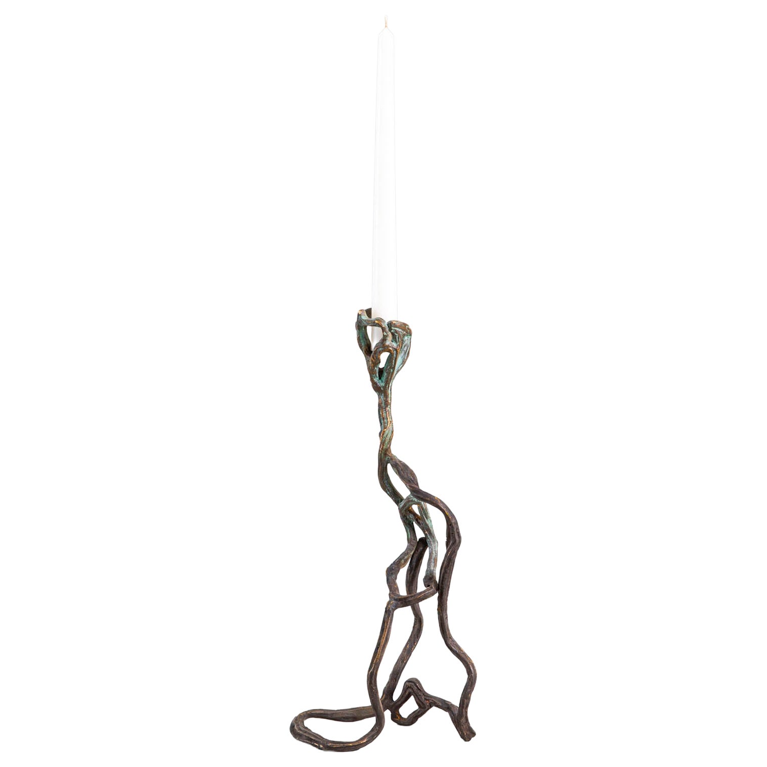 Mohenjo Daro Candle Holder Large in Brass, Viya by Vikram Goyal