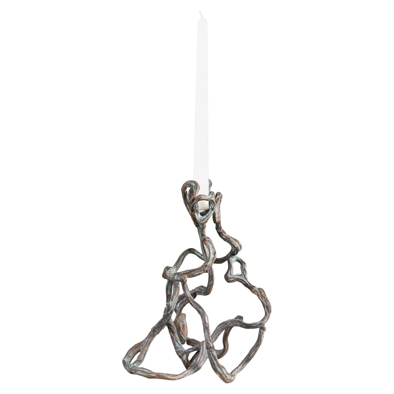 Mohenjo Daro Candle Holder Medium in Brass, Viya by Vikram Goyal