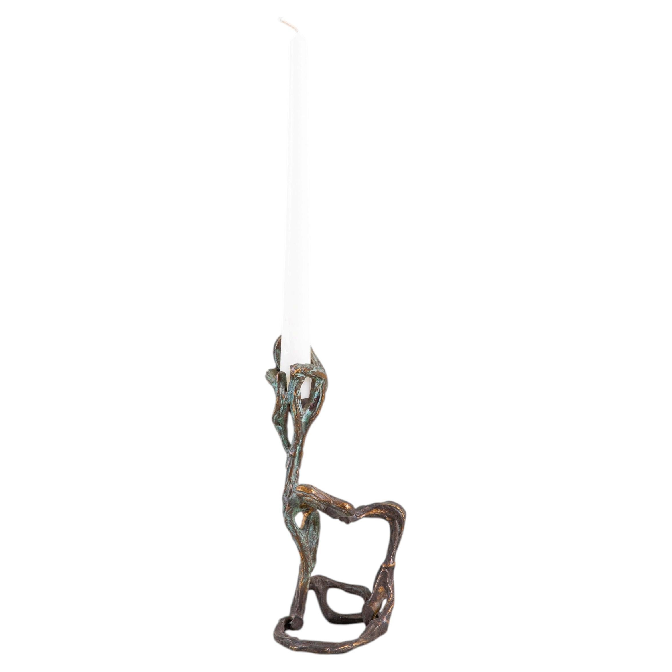 Mohenjo Daro Candle Holder Small in Brass, Viya by Vikram Goyal For Sale