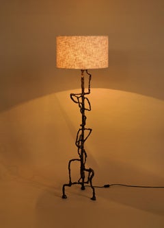 Mohenjo Daro Floor Lamp in Brass, Viya by Vikram Goyal