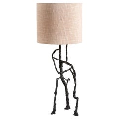 Mohenjo Daro Table Lamp in Brass & TNT Slub, Viya by Vikram Goyal