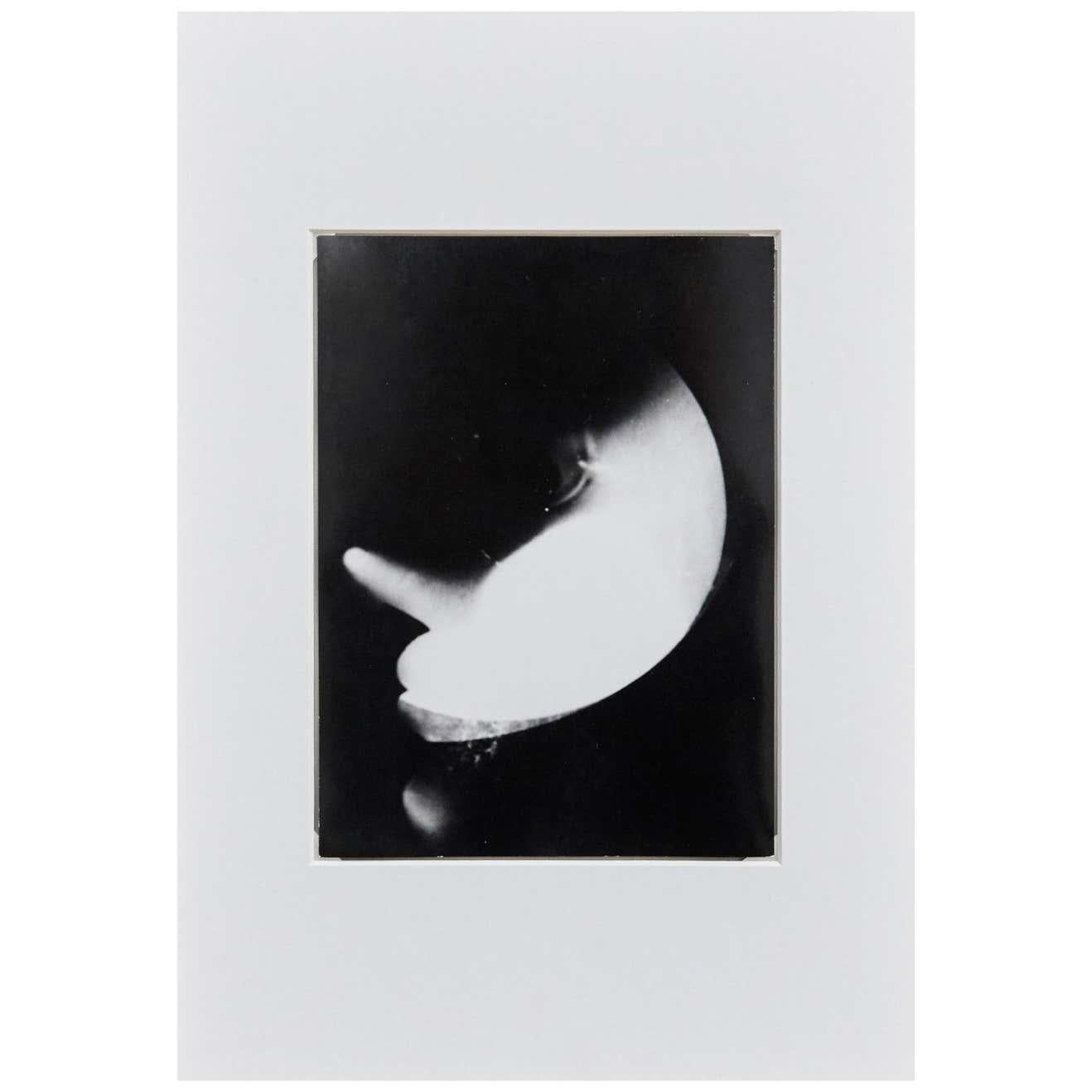 Moholy-Nagy Self Portrait Black and White Photogram In Good Condition For Sale In Barcelona, Barcelona