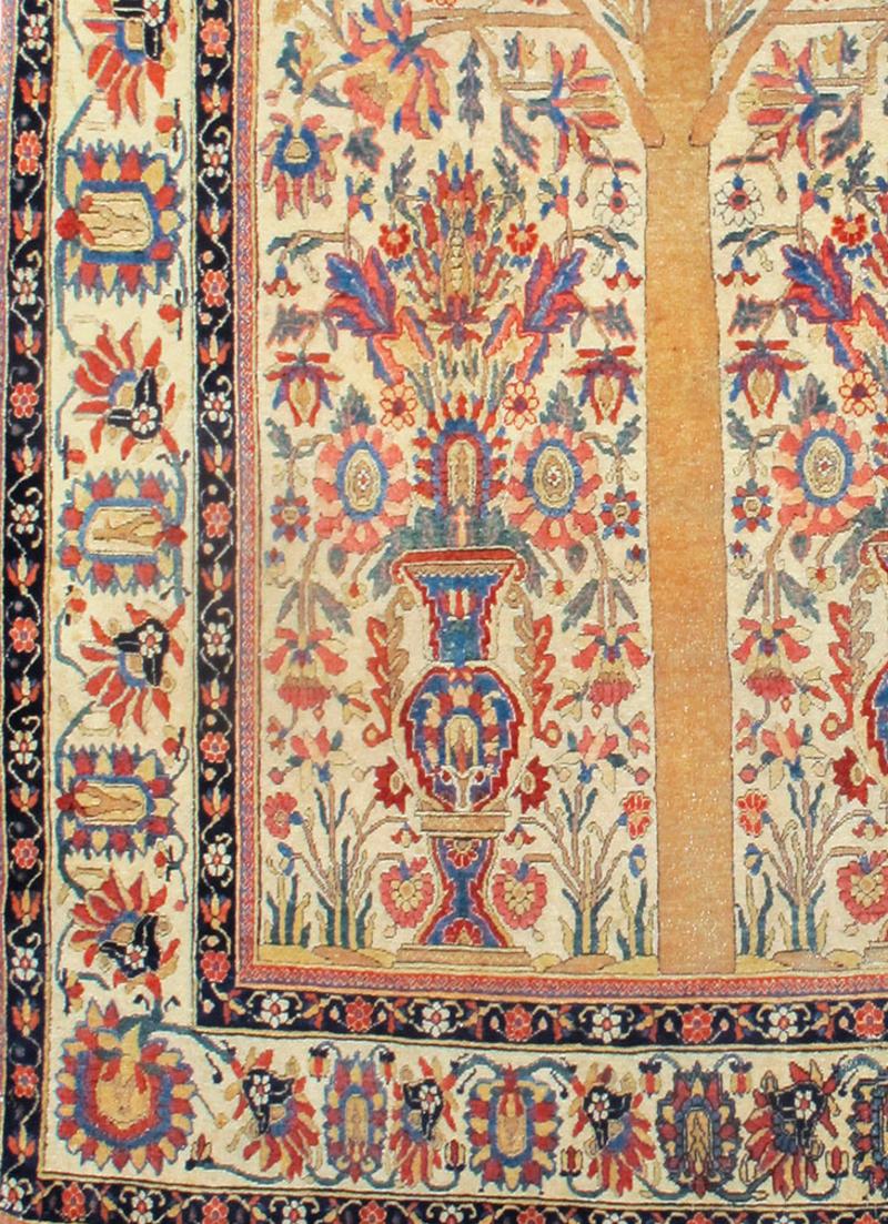 Hand-Woven Mohtesham Kashan Rug