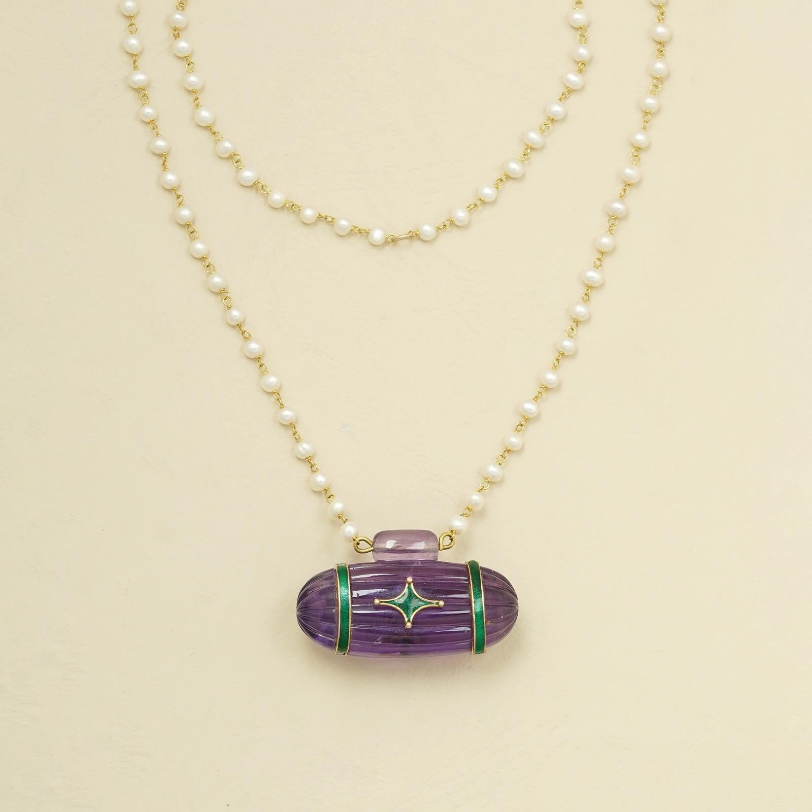 Taglio brillante Collana con ciondolo Moi Adem in vendita