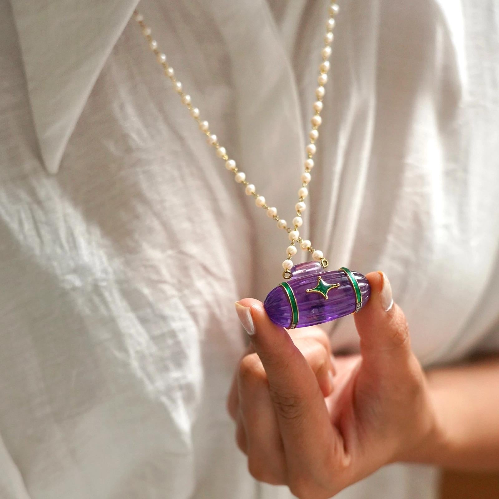 Collana con ciondolo Moi Adem in vendita 2