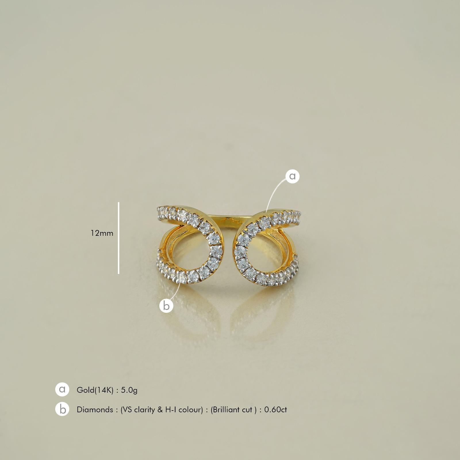 Im Angebot: Moi Amelia Ring aus Gold und Diamanten () 4