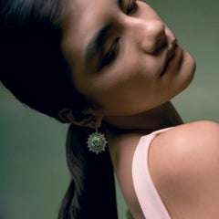 Moi Arden Emerald and Tsavorite Earrings