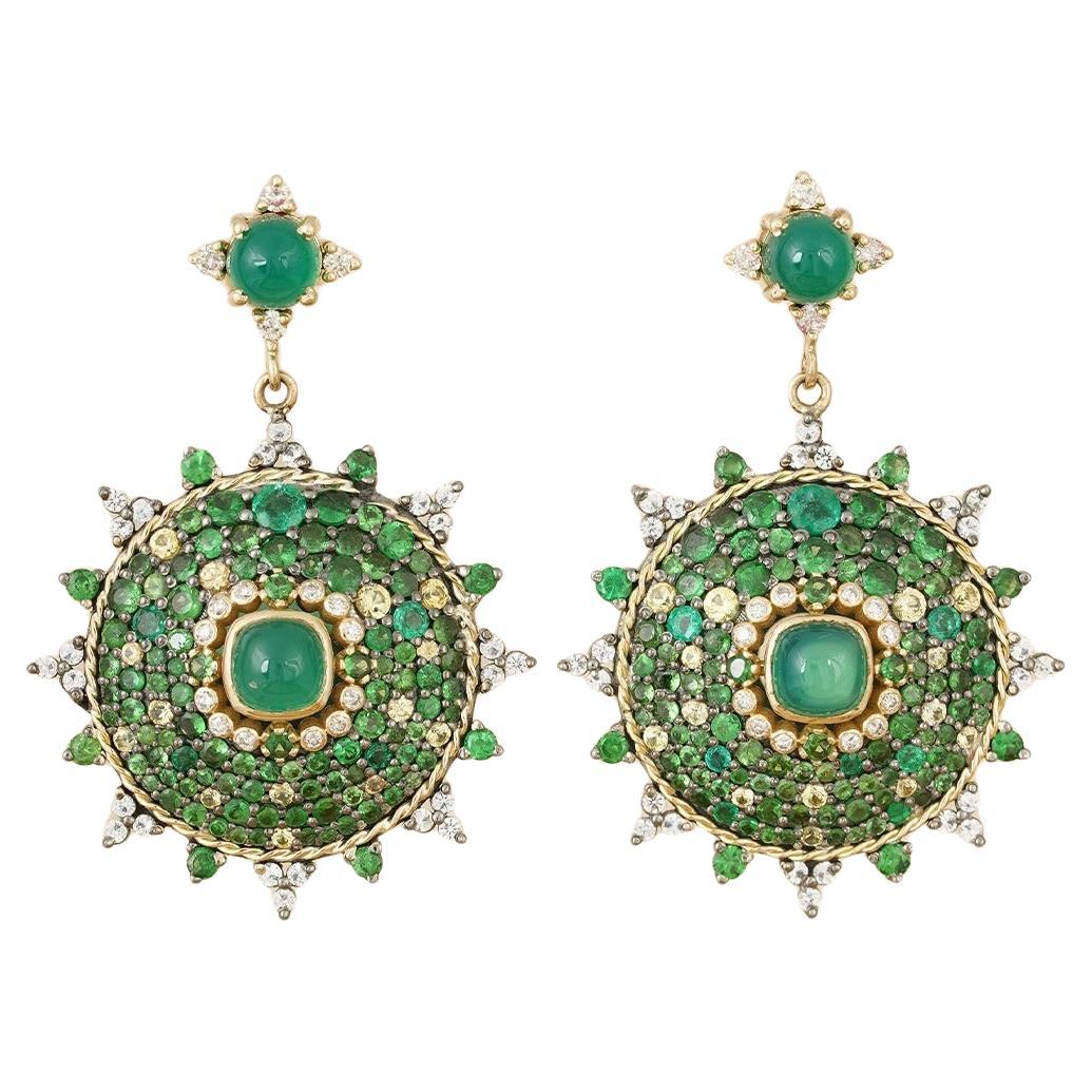 Orecchini Moi Arden con smeraldo e tsavorite in vendita