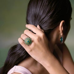 Moi Arden Emerald and Tsavorite Ring