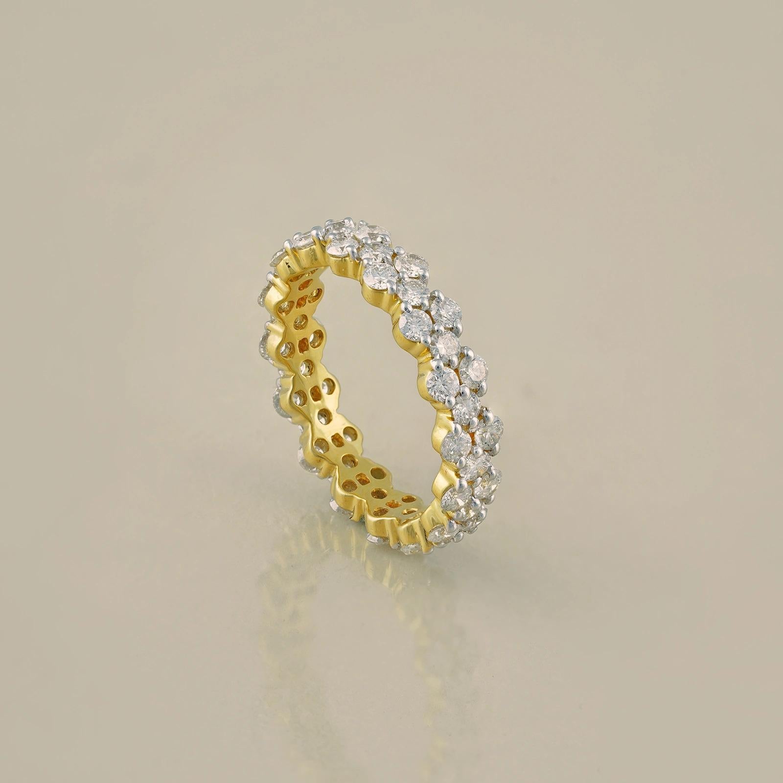 For Sale:  Moi Candice Gold and Diamond Infinity Band Ring 4