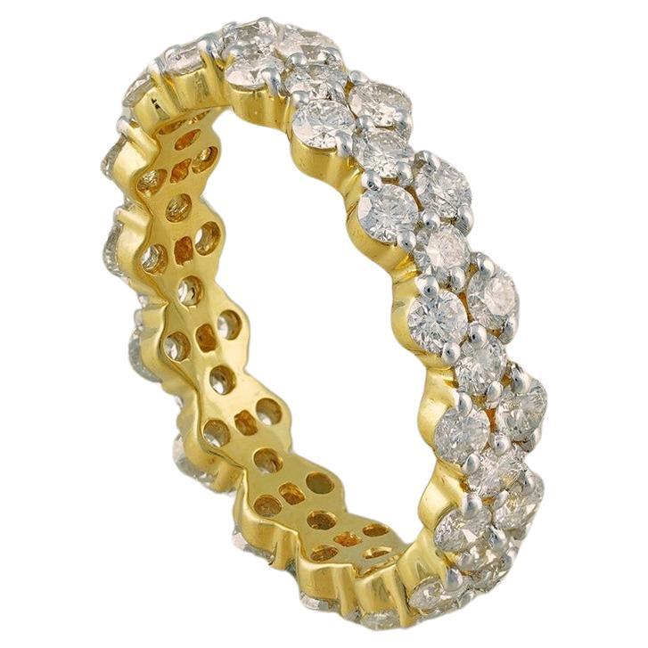 Moi Candice Gold and Diamond Infinity Band Ring