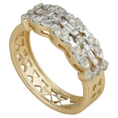 Moi Cece Baguette Diamond and Gold Ring