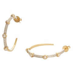 Moi Chicago Boucles d'oreilles en or et diamants avec perles
