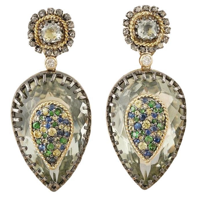 Orecchini Moi Clara con diamanti e tsavorite