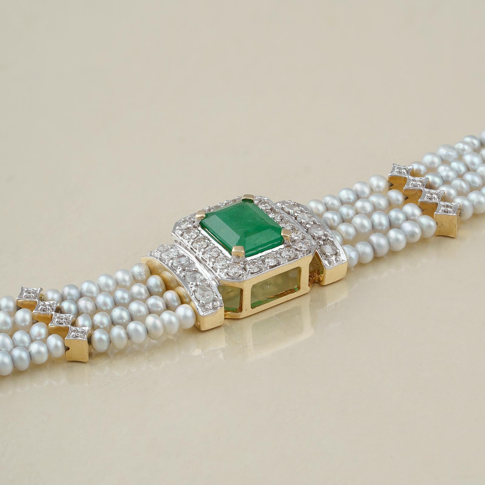 Brilliant Cut Moi Elizabeth Snow Bracelet For Sale