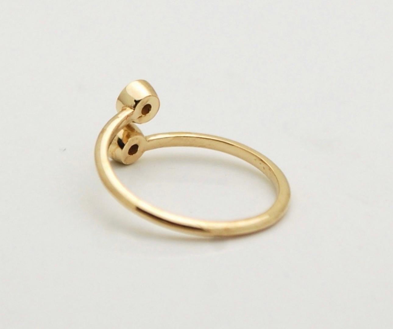 Bague Moi Et Toi en or 18 carats et diamants champagne Neuf - En vente à Boca Raton, FL