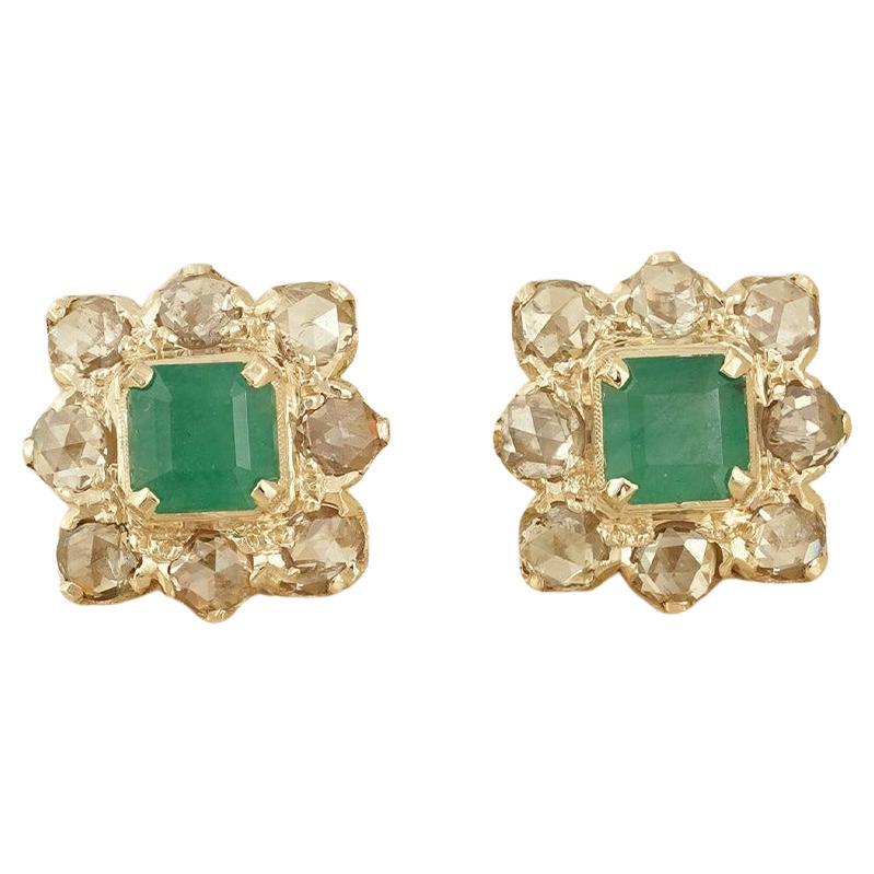 Moi Julia Emerald Studs en vente
