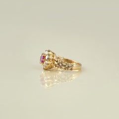 Moi Juliet Gold Diamond and Ruby Engagement Ring