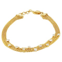 Moi Kristen Gold Chain and Diamond Bracelet
