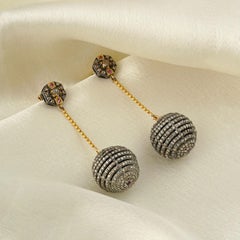 Pendientes Moi Luna Oro Diamante y Rubí