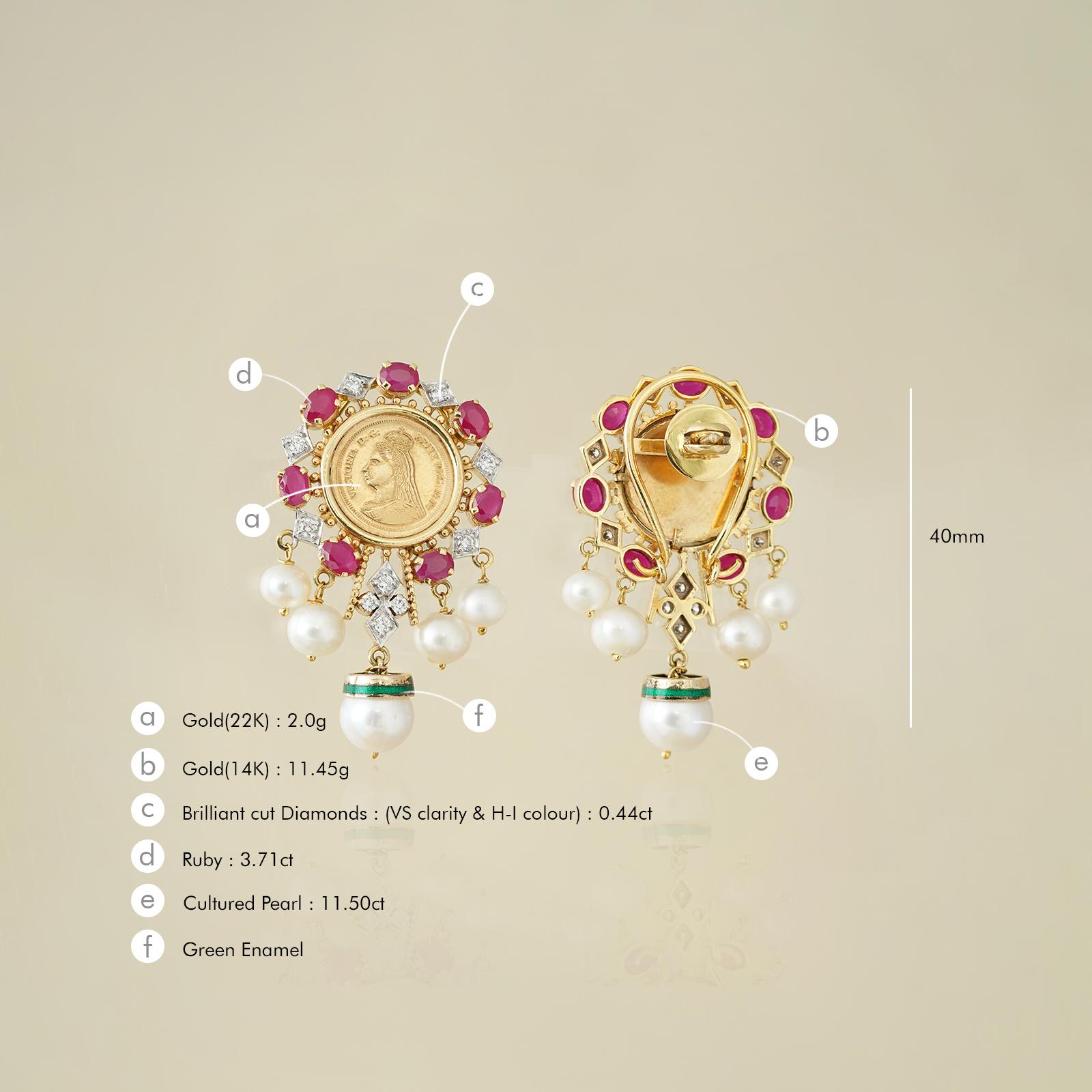 Moi Mehr Gold Earrings In New Condition For Sale In Lawrenceville, GA