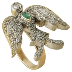 Moi Merlin Gold Diamond and Emerald Ring