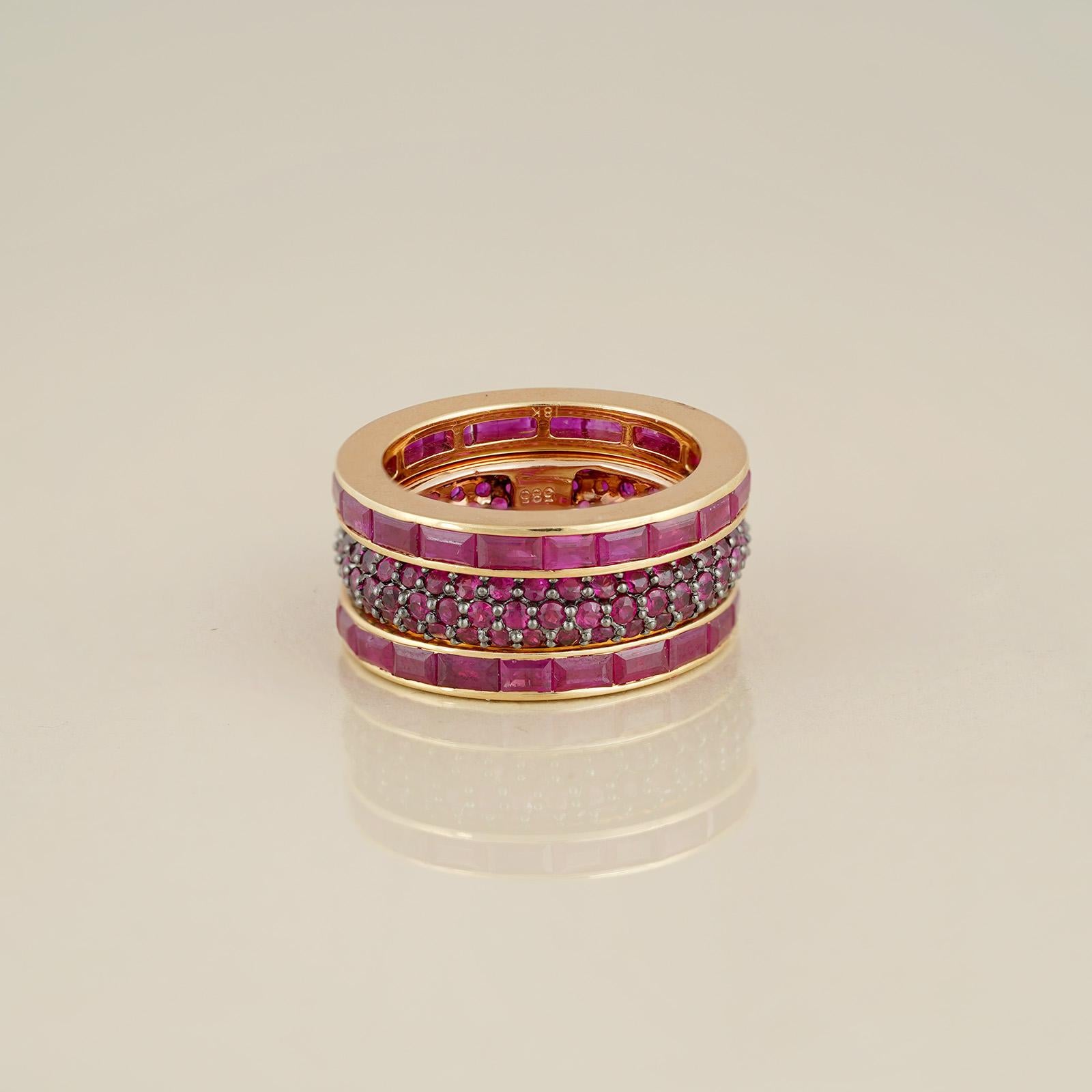For Sale:  Moi Mila Ruby Stackable-Ring 2