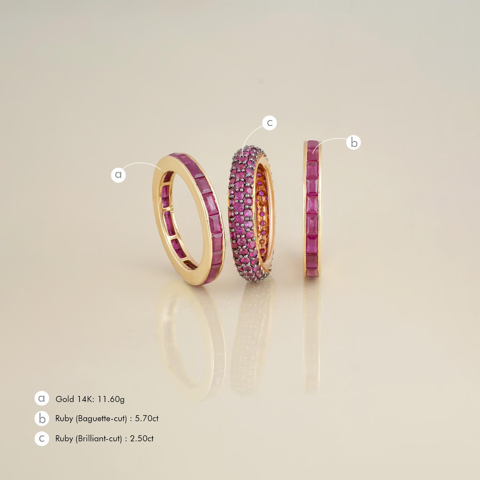 For Sale:  Moi Mila Ruby Stackable-Ring 4