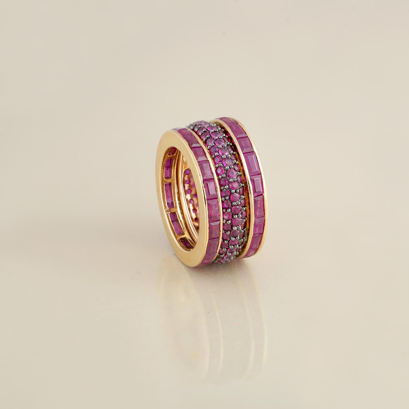 For Sale:  Moi Mila Ruby Stackable-Ring 5