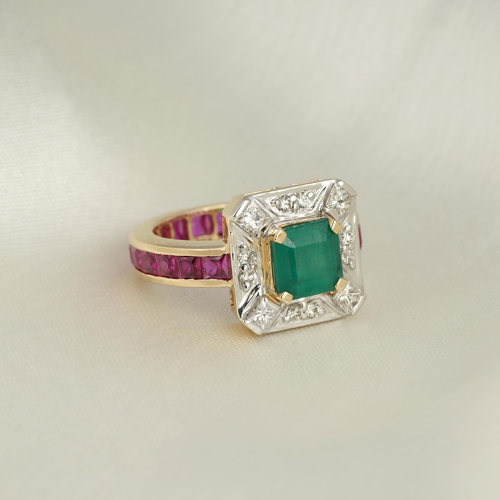 For Sale:  Moi Nizam Emerald and Ruby Ring 2