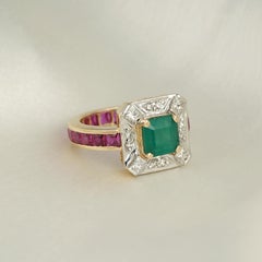Moi Nizam Emerald and Ruby Ring