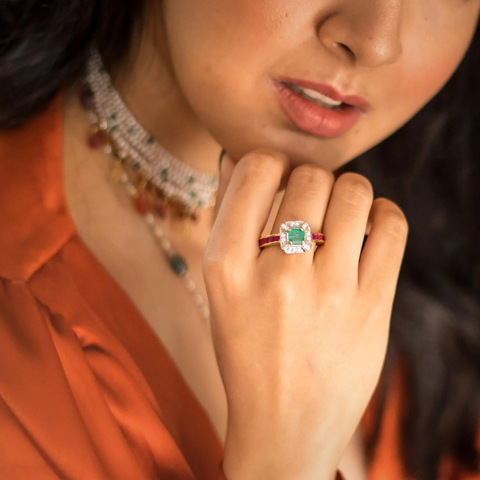 For Sale:  Moi Nizam Emerald and Ruby Ring 4