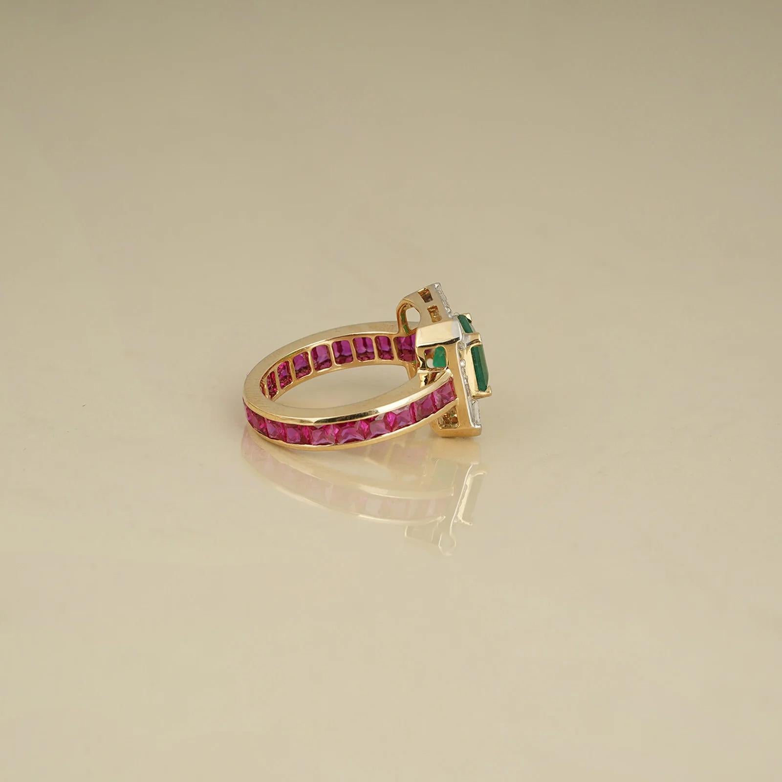 For Sale:  Moi Nizam Emerald and Ruby Ring 5