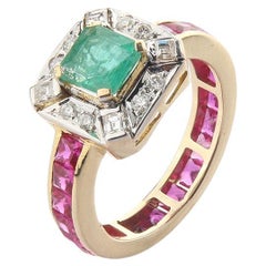 Moi Nizam Emerald and Ruby Ring