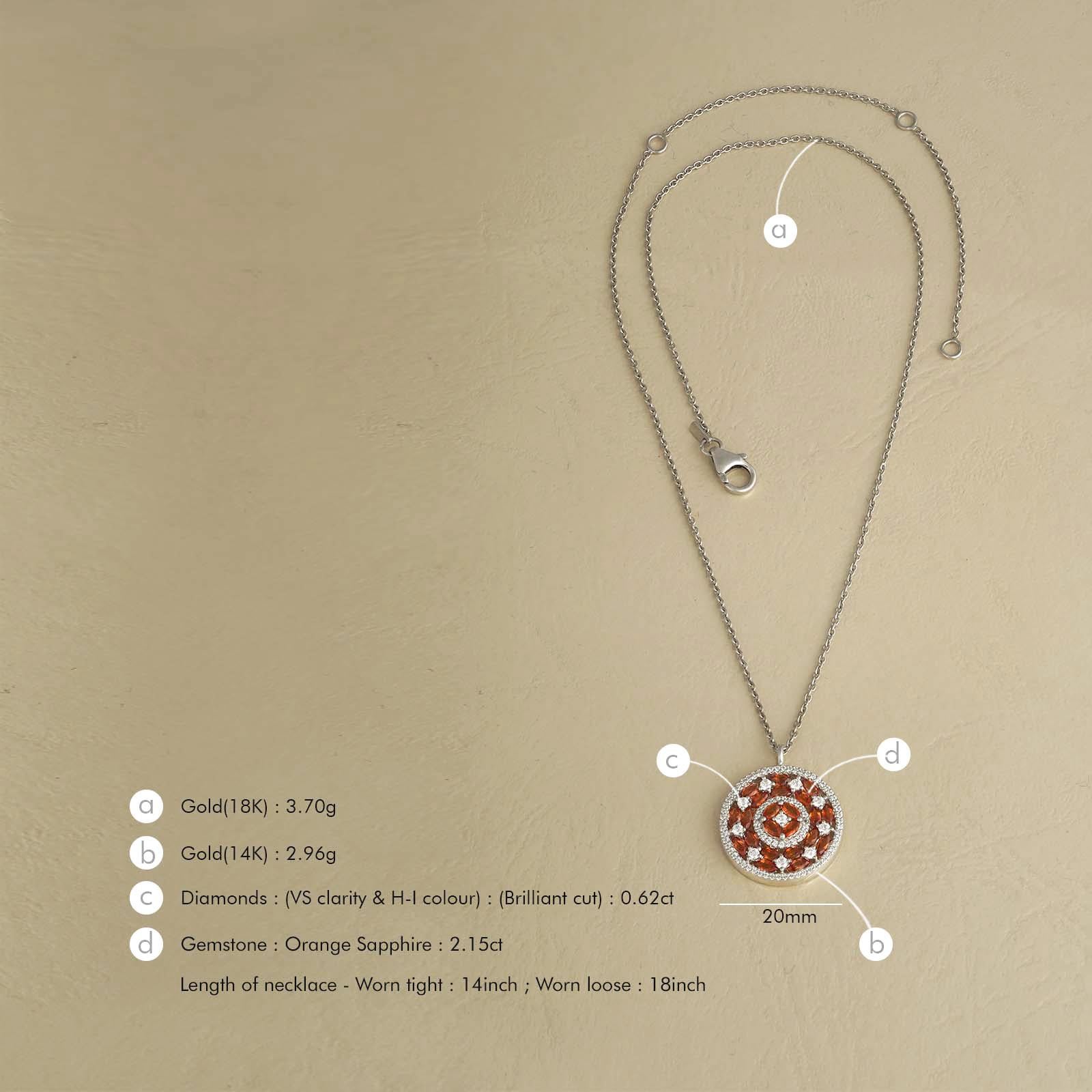 Collier pendentif Moi Phoebe en or, diamants et saphirs Pour femmes en vente