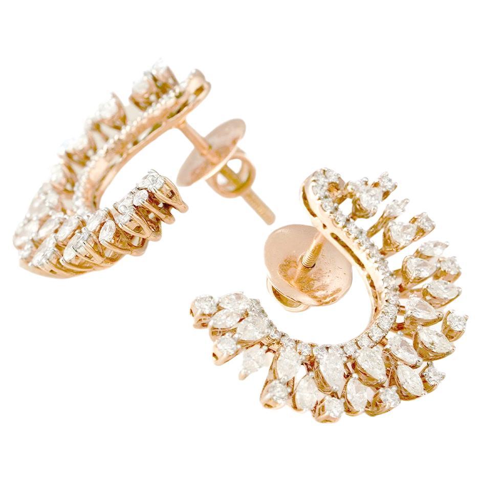 Moi Sharon Gold and Diamond Earring For Sale