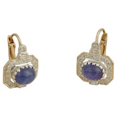 Moi Evelyn Tanzanite Diamond Earrings