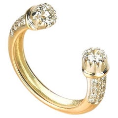 Moi Twin Gold and Diamond Ring