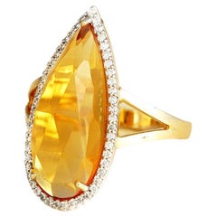 Moi  Venus Diamond Gold and Citrine Ring