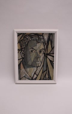 Mid-Century Modern Oil Painting by Hilde Goldschmidt, 1960s, Austria