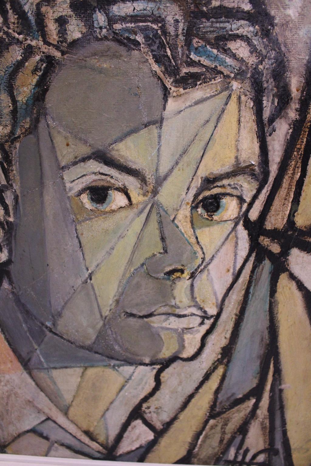 Mid-20th Century Mid-Century Modern Oil Painting by Hilde Goldschmidt, 1960s, Austria For Sale