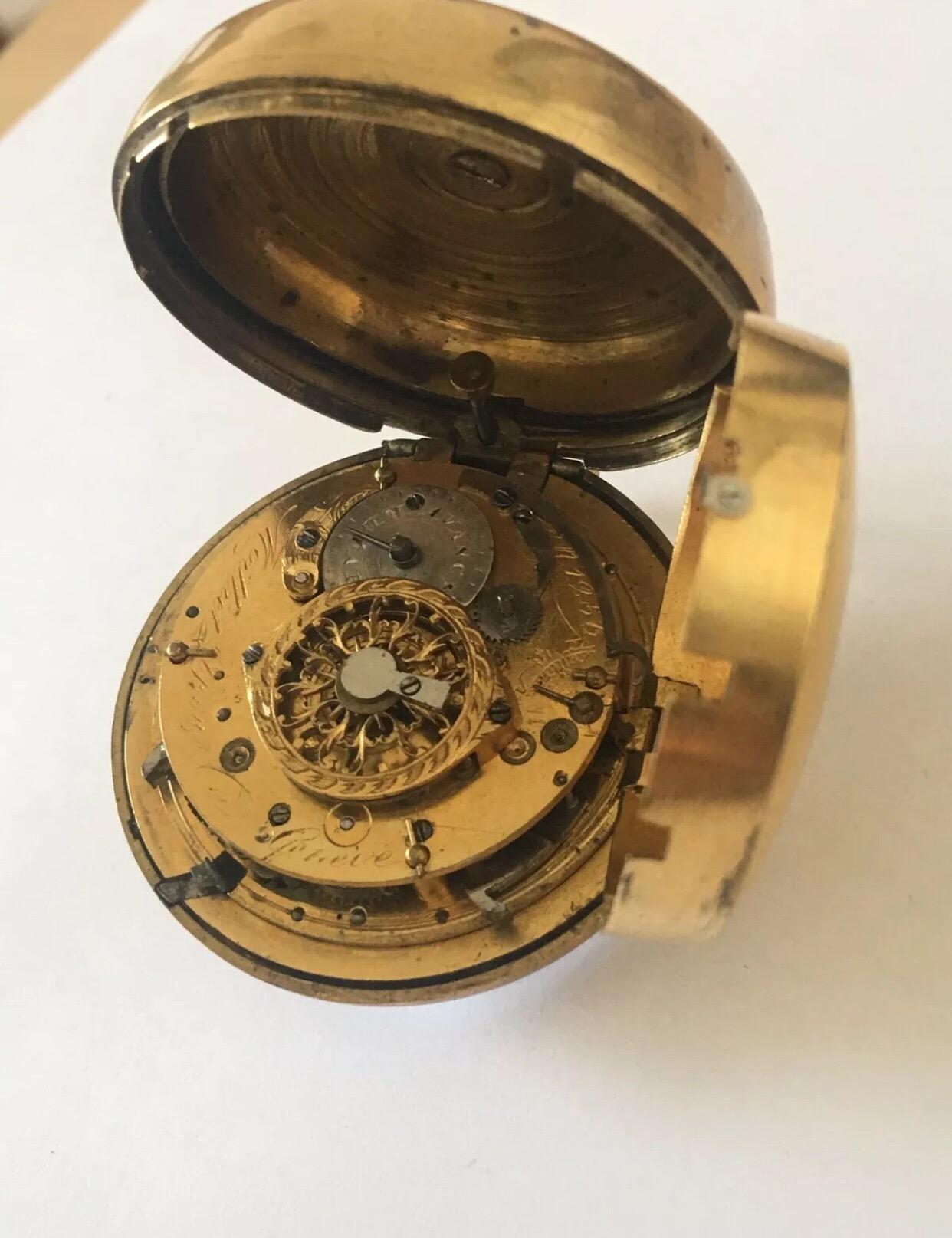 Moilliet Roux Quarter Repeater-Taschenuhr mit Gehäuse im Angebot 7